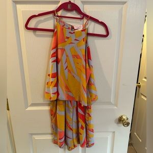 Pink Lily Tropical Wonders Romper